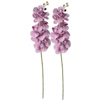 Fleur d'orchidée artificielle au toucher réel Phalaenopsis pour la décoration de la maison et des mariages, 9 têtes, fleur d'orchidée en latex au toucher réel