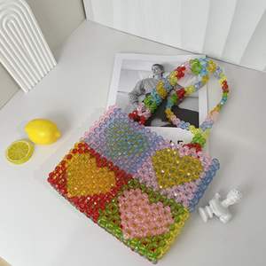 Модная сумка через плечо из акриловых бусин с четырьмя отверстиями, цветная, квадратная, с перфорацией, для шопинга, в стиле 2026 года - Product Image 4