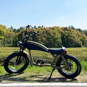 Amati giovani 500W Hybrid Fat Bike in lega di alluminio telaio mozzo posteriore motore smorzamento idraulico 60KM Range moto elettrica Vintage - Product Image 3