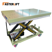 Plateforme élévatrice à ciseaux électrique Fasterlift avec soufflet d'organisation et housse de protection en acier 1300x820mm