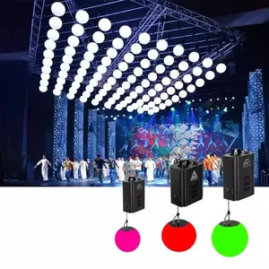 3D RGB แบบเล็กสุทธิยกเพดานแบบมีสีระบบ DMX winches ไฟระบบ LED Kinetics