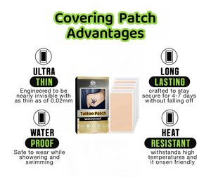 Cerotti Ultra-Sottili Impermeabili e Traspiranti in Cotone per Coprire Tatuaggi, Cerotti Invisibili per il Corpo, Correttore per Cicatrici, Acne, Macchie di Nascita, Uso Medico - Product Image 6