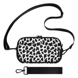 3 in 1 Black and <b>White</b> Cow Print Lady Mobile Phone Shoulder <b>Bag</b> <b>Small</b> Women's Messenger <b>Bag</b> Crossbody <b>Bag</b> for Women - Product Image 1