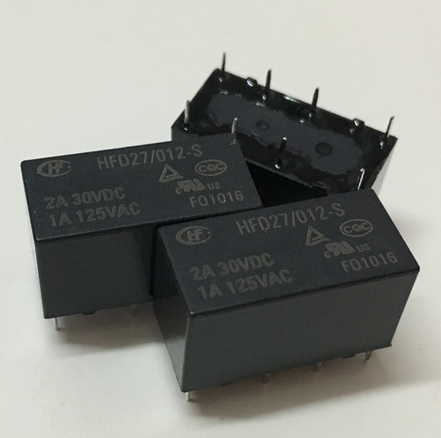 Hongfa HFD27/005-S HFD27/012-S HFD27/024-S DPDT Signal Relay 2A