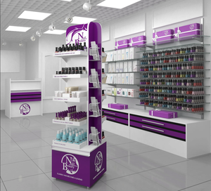 Présentoir à vernis à <span class=keywords><strong>ongles</strong></span> Ray Custom, design moderne, pour salon, magasin de détail, présentoir rotatif sur pied. - Product Image 5