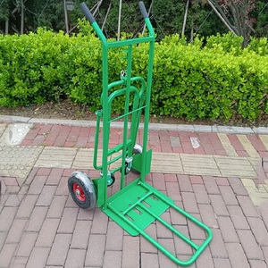 फोल्डेबल स्टील हैंड ट्रक 3in1 मल्टी फंक्शन 3 स्थिति परिवर्तनीय उद्यान उद्योग मंच ट्रॉली - Product Image 4