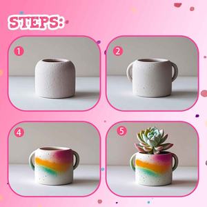 Secolorart <span class=keywords><strong>Kit</strong></span> d'argile de <span class=keywords><strong>poterie</strong></span> sèche à l'air Kits d'outils d'argile sèche à l'air pour débutants et artistes - Product Image 2