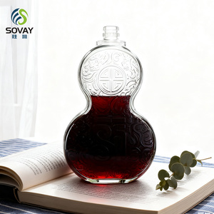 <span class=keywords><strong>Bouteille</strong></span> en verre personnalisée pour spiritueux, mini format, 50 ml, 100 ml, vide, pour rhum et whisky, vente en gros - Product Image 1