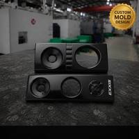 Kit de garnitures de cadre audio en ABS noir brillant, grille de tweeter, charnière, découpe circulaire, pièces de montage moulées par injection pour automobile