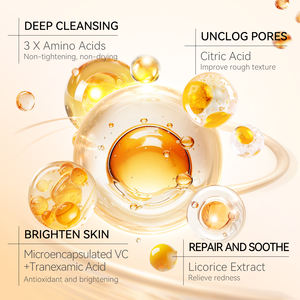 Lanbena OEM VC Lavado de cara con <span class=keywords><strong>Aloe</strong></span> Vera Limpiador facial Hidratante Limpiador aclarador - Product Image 4