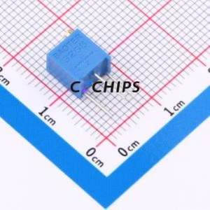 ตัวต้านทาน/โพเทนชิโอมิเตอร์แบบปรับได้สำหรับ3266W-503-LF ผ่านชิ้นส่วนรู (THT)-3P, ตัวต้านทาน6.8x4.7มม. 50Kohm 10% 500 250mw ppm. - Product Image 1