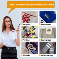 Chaussettes de sport en coton brodées pour femmes, avec logo personnalisé, style tie-dye, pour la promotion de la marque