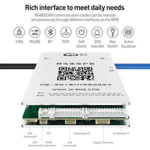 JKBMS 7S~20S 60A 0.6A JK-BD6A20S6P 스마트 액티브 밸런서 Lifepo4 LTO RS485 48V 12V 배터리 BMS EV 보호 PCB 알루미늄 히트 - Product Image 3