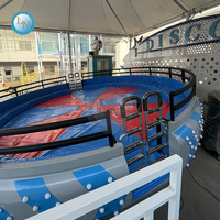 Chine pliable avec remorque enfants jouet Samba Amusement Mini vente carrousel Tagada Disco monte des jeux