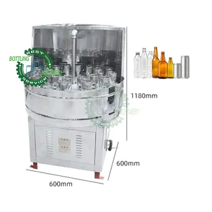 Semi auto Stainless steel 304 3000bph spirit soda PET plastic bottle 24 heads water spray washing equipment system