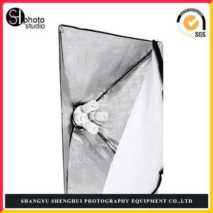 SH Photo Studio 50x70cm Softbox Kit 45W 3200-6500K LED Portrait Studio Lighting with 2M Stand Aluminum Alloy - Product Image 2