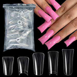 ZHI JIA 504 <span class=keywords><strong>Uñas</strong></span> Postizas <span class=keywords><strong>de</strong></span> ABS en Forma <span class=keywords><strong>de</strong></span> Ataúd, Longitud Media, con Caja, para Uso en Salón <span class=keywords><strong>de</strong></span> Manicura - Product Image 1