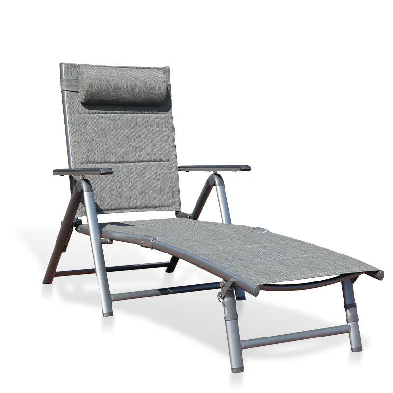 Mobili da giardino per esterni Chaise longue da esterno moderna sedia a sdraio da spiaggia in alluminio personalizzata