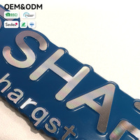 Placa de Identificación Metálica Resistente con Pintura, para Acero y Materiales de Construcción, Placa con Nombre en 3D con Corte CNC de Diamante