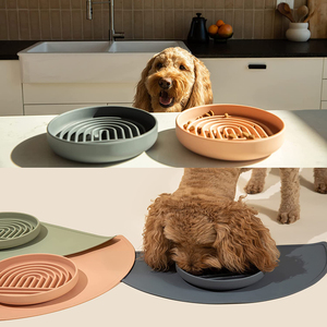 Con Chó chậm thực phẩm bát Silicone liếm Pad liếm khay Lắc Bát vật nuôi mèo Câu Đố Thiếu thực phẩm ẩn thực phẩm phong phú đồ chơi - Product Image 6