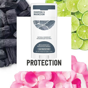 Marque privée Sans aluminium Parfum naturel longue durée Déodorant Charbon de bois Magnésium Contrôle des odeurs 24 heures Déodorant végétalien - Product Image 4