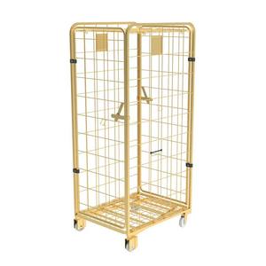 Logistiek Vier Wielen Opvouwbare Metalen Gaas Opslag Rollende Magazijn Kooi <span class=keywords><strong>Trolley</strong></span> - Product Image 5