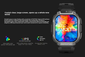 Reloj Inteligente LEMFO DM63 de Fábrica al por Mayor, Pantalla Cuadrada AMOLED de 2.13 Pulgadas, Caja de Metal y Silicona, 2GB 16GB, Compatible con <span class=keywords><strong>Tarjeta</strong></span> SIM, Clase I CE - Product Image 3