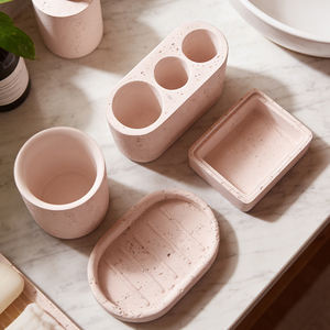 <span class=keywords><strong>Set</strong></span> da Bagno di Lusso in Cemento a Cinque Pezzi, Ecologico, Imballaggio Sicuro, Forma e Colore Personalizzabili, <span class=keywords><strong>Kit</strong></span> di Accessori per Bagno per Casa e Hotel - Product Image 2