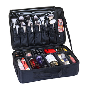 RTS Bulk Mixed Order Three Layer Cosmetic <b>Case</b> Waterproof Oxford Cloth Manicure <b>Makeup</b> Tools Box Square Travel <b>Makeup</b> <b>Case</b> - Product Image 1