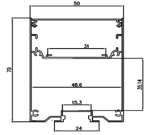 4ft siêu thị tuyến tính <span class=keywords><strong>Led</strong></span> ống ánh sáng thương mại nhôm hồ sơ <span class=keywords><strong>LED</strong></span> tuyến tính đèn cho hội thảo - Product Image 5