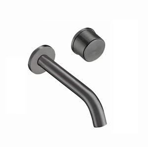 Moderner 8-Zoll-Wandmontierter Messing-Wasserhahn mit 2 Löchern, Einhand-Badmischbatterie, Gebürstete Oberfläche, Berührungsloser Sensor, Verdeckt - Product Image 3