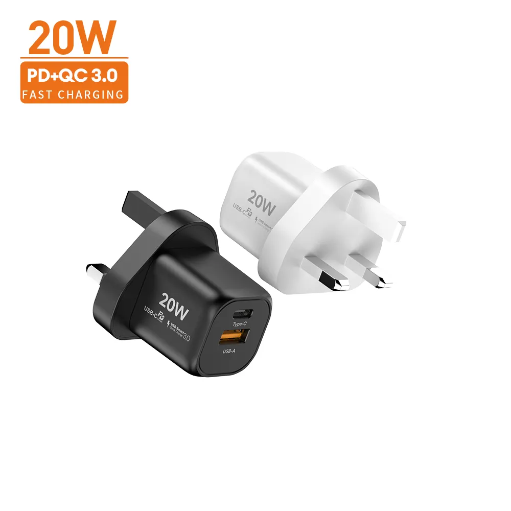 Vina personnalisé 20W Pd chargeur mural imprimé logo paquet fabricant original i phone chargeur global plug adaptateur usb c chargeur