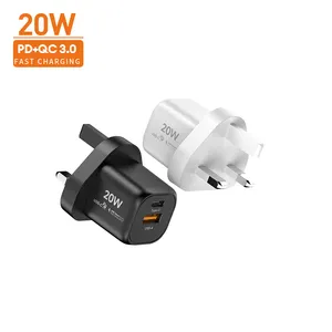 Vina Personalizado 20W Pd Wall Charger impresso logotipo pacote fabricante original i phone carregador global plug adaptador usb c carregador