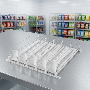 Sistema Ajustable de Empujadores de Botellas de Plástico para Exhibidores de Supermercados - Product Image 1