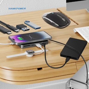 Hub USB-C Multiport 10 in 1 dengan Dock Station, Pengisi Daya Nirkabel 15W, Hub USB3.0, Adaptor Pengisian Daya Tipe-C PD - Product Image 4