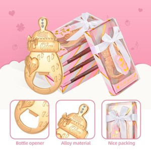 Cadeaux de baptême, souvenir, <span class=keywords><strong>cadeau</strong></span> de bienvenue pour bébé, ouvre-bouteille en métal pour biberon, ouvre-bouteille de bière pour cadeaux de fête prénatale - Product Image 4