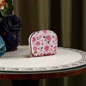 Porte-monnaie ouvert en PU ultra-fin transfrontalier, motif floral <span class=keywords><strong>frais</strong></span>, nouveau style, pour femme et étudiante, grande capacité, avec porte-cartes - Product Image 2