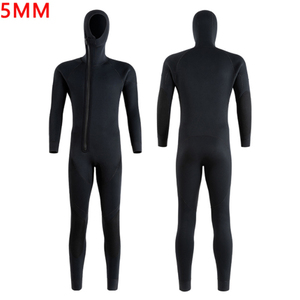 <span class=keywords><strong>5mm</strong></span> néoprène hommes <span class=keywords><strong>combinaison</strong></span> à capuche corps complet une pièce thermique combinaisons humides pour <span class=keywords><strong>eau</strong></span> <span class=keywords><strong>froide</strong></span> surf natation chasse sous-marine plongée - Product Image 4