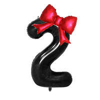 Ballons en aluminium de 32 pouces pour anniversaire, nouveau design nœud papillon, pour décoration de fête de mariage, accessoires d'aménagement d'ambiance