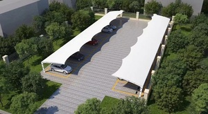 Kiến trúc carport thép cấu trúc màng mái nhà để xe nơi trú ẩn bãi đậu xe Lều xe đổ mái nhà thiết kế cấu trúc màng - Product Image 4