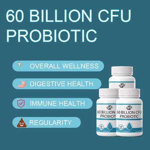 Suplemento Probiótico de 60 Mil Millones de UFC con 10 Cepas, Prebióticos Orgánicos para la Salud Inmunológica, Digestiva e Intestinal, para Mujeres y Hombres - Product Image 3