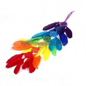 Petite décoration de plumes attrape-rêves en gros-carillons éoliens traditionnels faits à la main attrape-rêves suspendus - Product Image 5
