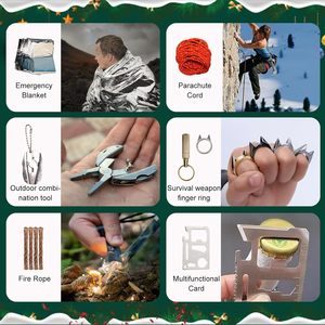 Kit de Supervivencia para Campamento al Aire Libre de 24 <span class=keywords><strong>D</strong></span>ías y Calendario de Adviento, Caja Misteriosa con Gadgets, Regalo Sorpresa Navideño - Product Image 5