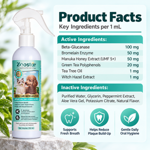 RTS Haustier-Mundpflegespray für Hunde und Katzen Atem-Erfrischer Wasserzusatz Hilft bei der Reduzierung von Plaque und Zahnstein Tägliche Mundspülung - Product Image 3
