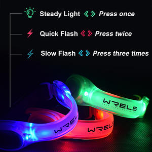 Bracelets LED réglables pour la course à pied, produits neufs de la marque WRELS, bracelets LED pour le cyclisme, bracelets LED pour le sport, bracelets de sécurité élastiques - Product Image 2