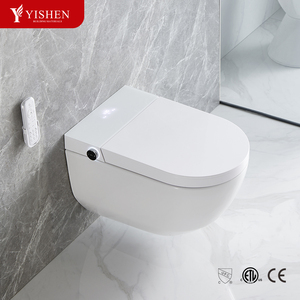 Inodoro inteligente de cerámica montado en la pared, artículos sanitarios, armario automático con cuenco alargado, función de <span class=keywords><strong>Control</strong></span> remoto para Baño - Product Image 6