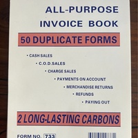 Carnet de factures autocopiantes personnalisé 5,5x8,5 pouces, 2 feuillets, 50 jeux, formulaires de commande duplicata