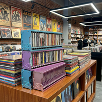 Support de rangement moderne pour cassettes audio de bureau, organisateur métallique empilable pour bandes magnétiques vintage, idéal pour la maison et les librairies