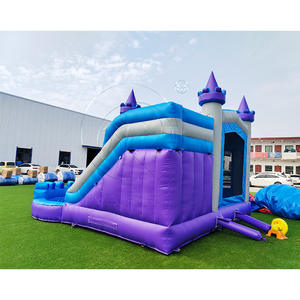 Château gonflable commercial d'extérieur avec toboggan et piscine pour enfants - Product Image 2