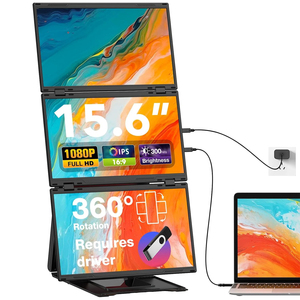 <span class=keywords><strong>Monitor</strong></span> Portátil OEM/ODM, Extensor de Pantalla de 4 Pantallas, 15.6 Pulgadas, Triple Pantalla, Compatible con Laptops a través de un Solo Cable - Product Image 1